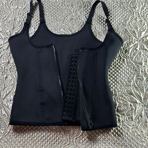 Black Sleeveless Bustier Bodysuit